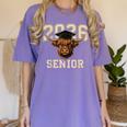 Class Of 2026 Highland Cow Senior Graduation School Pride Women's Comfort Colors T-Shirt Violet