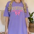 Class Of 2026 Pink Coquette Bow Senior Graduation Women's Comfort Colors T-Shirt Violet