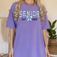 Class Of 2026 Senior 26 Coquette Bow Toile Preppy Graduation Women's Comfort Colors T-Shirt Violet