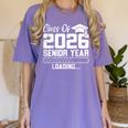 Class Of 2026 Senior Year Loading Countdown Graduation Women's Comfort Colors T-Shirt Violet