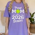 Class Of 2026 Tennis Mom Senior Graduation Graduate Women's Comfort Colors T-Shirt Violet