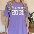Class Of 2031 Graduation Kindergarten Back To School Women's Comfort Colors T-Shirt Violet