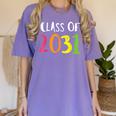 Class Of 2031 Kindergarten Graduation Back To School T-Shirt Women's Comfort Colors T-Shirt Violet