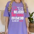 Class Of 2032 She Believed She Could Kids Graduation T-Shirt Women's Comfort Colors T-Shirt Violet