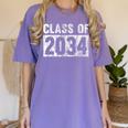 Class Of 2034 Preschool Graduation Pre-K Kindergarten Kids Women's Comfort Colors T-Shirt Violet