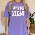 Class Of 2034 Shirt Senior 2034 Graduation Women's Comfort Colors T-Shirt Violet