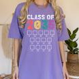 Class Of 2035 Graduation Check List Women's Comfort Colors T-Shirt Violet