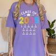 Class Of 2035 Grow With Me Checklist Graduation Women's Comfort Colors T-Shirt Violet