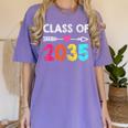 Class Of 2035 Kindergarten Pre K Grow With Me Graduation Women's Comfort Colors T-Shirt Violet