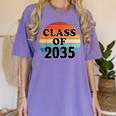 Class Of 2035 Senior Graduate Retro Graduation Women's Comfort Colors T-Shirt Violet