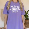 Class Of 2037 First Day Of School Graduation Grow With Me Women's Comfort Colors T-Shirt Violet