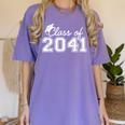 Class Of 2041 Grow With Me Graduation First Day Of School Women's Comfort Colors T-Shirt Violet