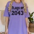 Class Of 2043 Grow With Me Graduation First Day Of School Women's Comfort Colors T-Shirt Violet