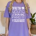 College Graduate Mom Dad Quote Graduation Party Women's Comfort Colors T-Shirt Violet