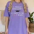 College Graduation Class Of 2021 Finally Graduated Women's Comfort Colors T-Shirt Violet