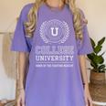 College University School Parody Students Graduation Women's Comfort Colors T-Shirt Violet