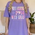 Colorful Proud Grandma 2024 NICU Graduate Baby Graduation Women's Comfort Colors T-Shirt Violet