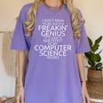 Computer Science Shirt Degree Genius Graduation Women's Comfort Colors T-Shirt Violet