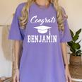 Congrats Benjamin College High School Graduation Women's Comfort Colors T-Shirt Violet