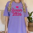 Coquette Pink Bow Senior 2026 Class Of Graduation Women's Comfort Colors T-Shirt Violet