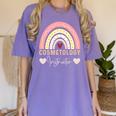 Cosmetology Instructor Cosmetologist Graduation Rainbow Women's Comfort Colors T-Shirt Violet