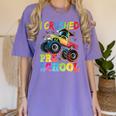 I Crushed Pre-K Monster Truck Graduation Preschool Grad 2025 Women's Comfort Colors T-Shirt Violet