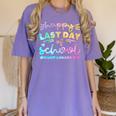 Custodian Life Graduation Day Last Day Of School Tie Dye Women's Comfort Colors T-Shirt Violet