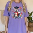 Cute Graduation Zebra Holding Diploma T Shirt Women's Comfort Colors T-Shirt Violet