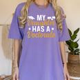 My Daughter Has A Doctorate Graduation Mom PhD Graduate Mom Women's Comfort Colors T-Shirt Violet