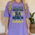 DC Comics Graduation Batman The Grad Power Stance Women's Comfort Colors T-Shirt Violet