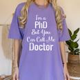For Doctors PhD Graduation Tee Women's Comfort Colors T-Shirt Violet