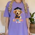 Dog Class Of 2024 Graduation Senior 2024 Men Women Girls Kids Women's Comfort Colors T-Shirt Violet