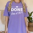 Done Class Of 1974 50th Reunion Graduation Classmate College Women's Comfort Colors T-Shirt Violet