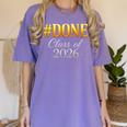 Done Class Of 2026 Graduation Women's Comfort Colors T-Shirt Violet