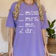 Dr Doctor Doctorate PhD Graduation Women's Comfort Colors T-Shirt Violet