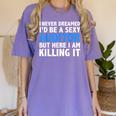 Never Dreamed I'd Be a Sexy Auditor Graduation Women's Comfort Colors T-Shirt Violet
