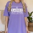 Earned Not Given Police Graduation Deputy Sheriff Women's Comfort Colors T-Shirt Violet