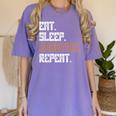 Eat Sleep Robotics Repeat Shirt Graduation Women's Comfort Colors T-Shirt Violet