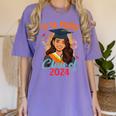 Educated Latina Graduation Day Grad Si Se Pudo Class Of 2024 Women's Comfort Colors T-Shirt Violet