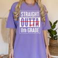 Eighth Grade Graduation Shirt Straight Outta 8th Grade Women's Comfort Colors T-Shirt Violet