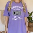 Elementary School Graduation Shirt Level Complete Gamer Women's Comfort Colors T-Shirt Violet