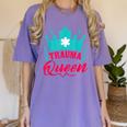 EMT Trauma Queen Paramedic Student T-Shirt Graduation Women's Comfort Colors T-Shirt Violet