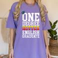 English Major Shirt Now Hotter By One Degree Graduation Women's Comfort Colors T-Shirt Violet