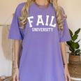 Fail University School College Joke Humor Graduation Women's Comfort Colors T-Shirt Violet