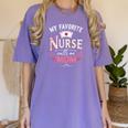 My Favorite Nurse Calls Me Mom Nursing Students Graduation Women's Comfort Colors T-Shirt Violet