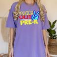 First Day Of School Shirt Peace Out Pre-K Graduation Kids So Women's Comfort Colors T-Shirt Violet