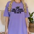 Only Four More Years To Go Middle School Graduation Women's Comfort Colors T-Shirt Violet