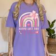 Fun Happy Last Day Of School Girl Student Graduation Rainbow Women's Comfort Colors T-Shirt Violet
