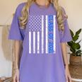 Funny Class Of 2021 American Flag Senior Graduation Women's Comfort Colors T-Shirt Violet