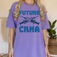 Future CRNA Nurse Anesthetist Student Nursing RN Graduation Women's Comfort Colors T-Shirt Violet